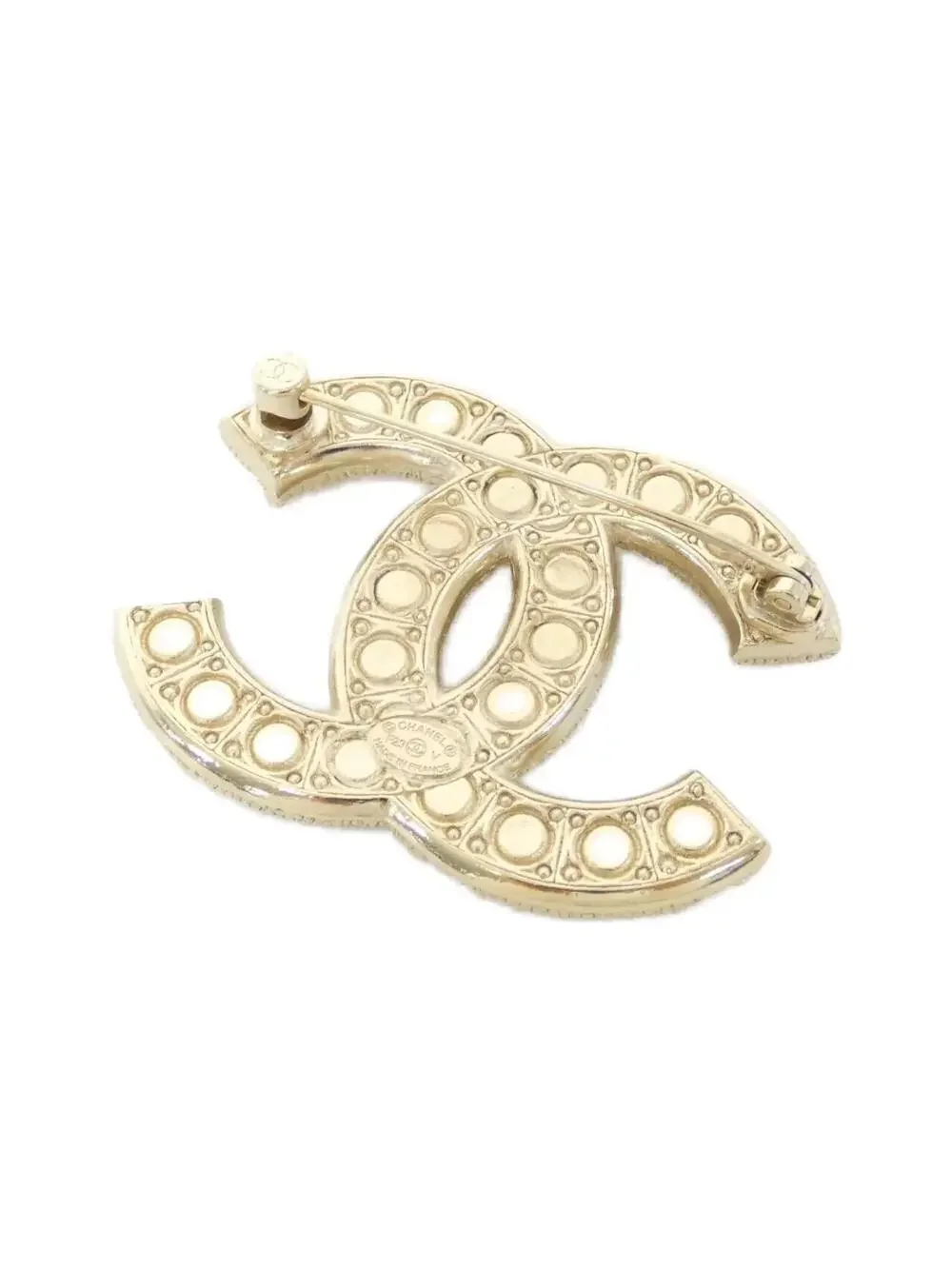 Chanel Brooch With White Crystal #287946C14B